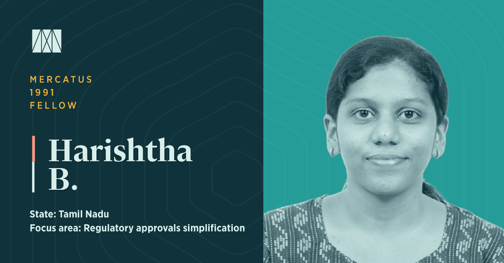 Harishtha B., inaugural 1991 Fellow