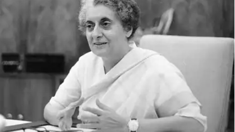 Prime minister Indira Gandhi ; Source: Getty images
